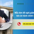 Mẫu đơn đề nghị giám đốc thẩm bản án hành chính mới nhất