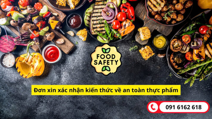 Mẫu đơn đề nghị xác nhận kiến thức an toàn thực phẩm