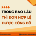 Trong bao lâu thì đơn hợp lệ được công bố?