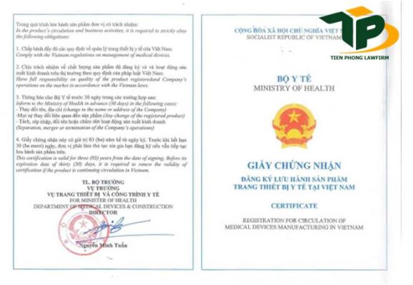 Hồ sơ xin giấy chứng nhận lưu hành trang thiết bị y tế