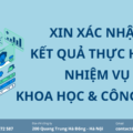 Xin xác nhận kết quả thực hiện nhiệm vụ khoa học và công nghệ