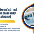 Xin miễn, giảm tiền thuê đất, thuê mặt nước cho doanh nghiệp khoa học và công nghệ