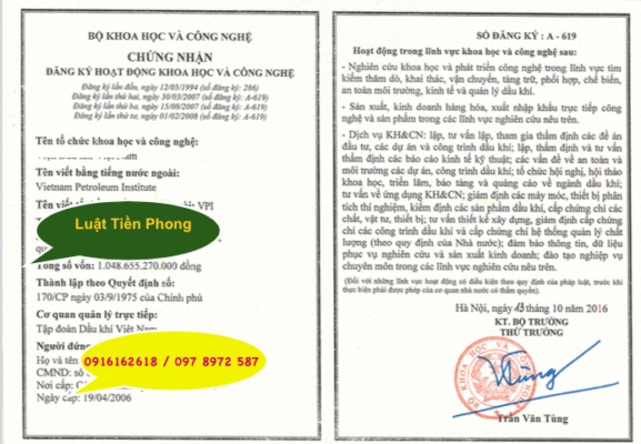 Thủ tục thay đổi người đứng đầu của Viện nghiên cứu