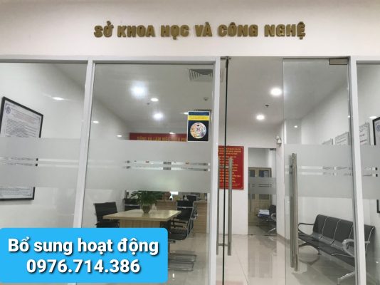 Bổ sung nội dung giấy chứng nhận hoạt động cho chi nhánh của viện nghiên cứu