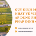 Quy định mới nhất về việc áp dụng phương pháp định giá đất