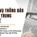 Nghĩa vụ thông báo khi tập trung kinh tế