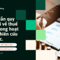 Hướng dẫn quy định mới về thuế TNDN trong hoạt động nghiên cứu khoa học.